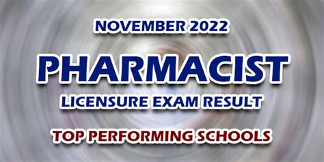 PERFORMANCE OF SCHOOLS: November 2022 Pharmacist Licensure E.